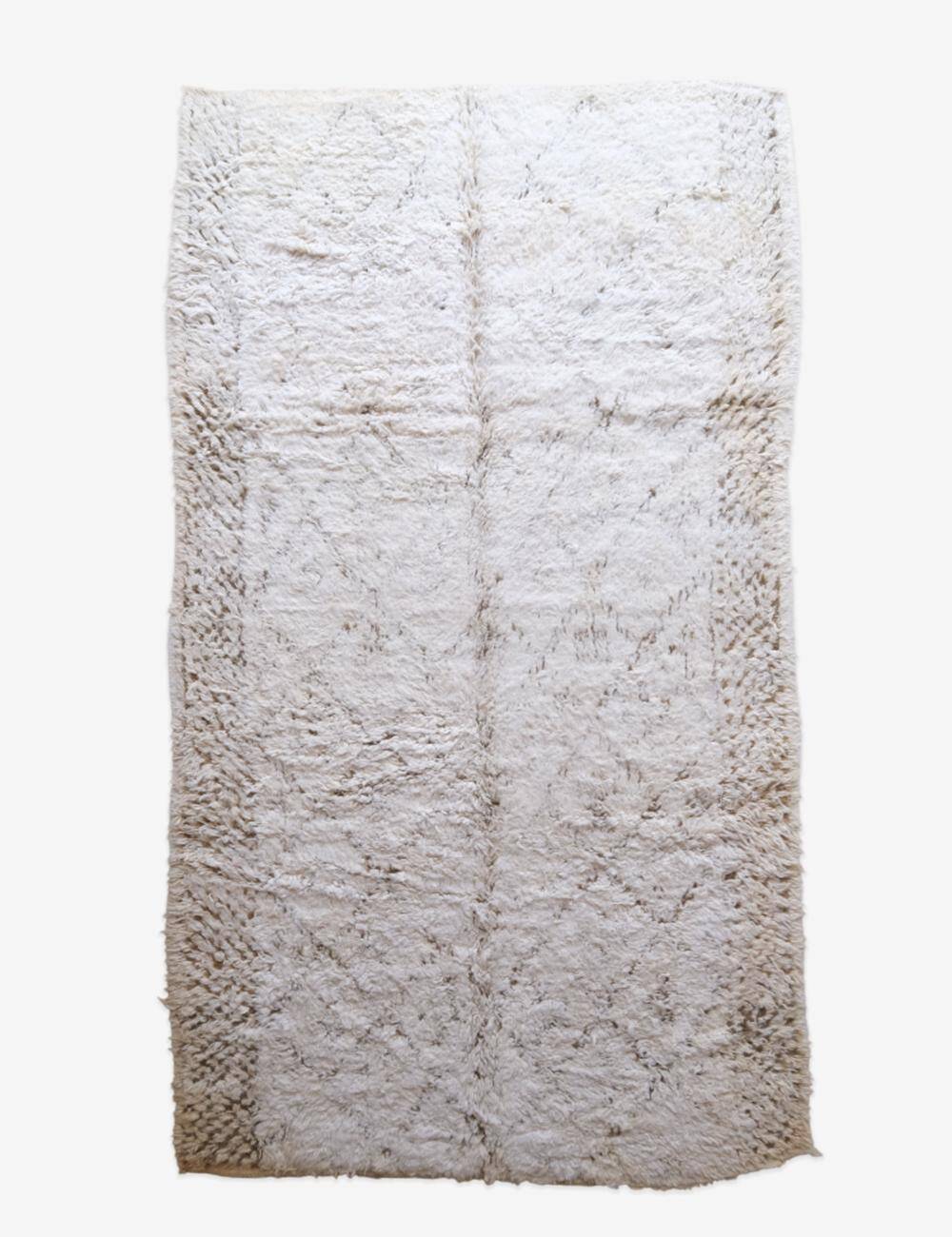 Vintage White Berber Rug - 318 x 180 cm