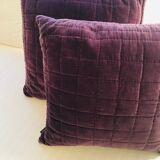 Velvet cushion and fabrics