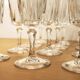 Ensemble de 12 flûtes à champagne, modèle “Versailles”, Cristal d’arques, 70’s.