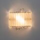 Pair of Modern Italian Murano Glass and Brass glacier Wall Sconces