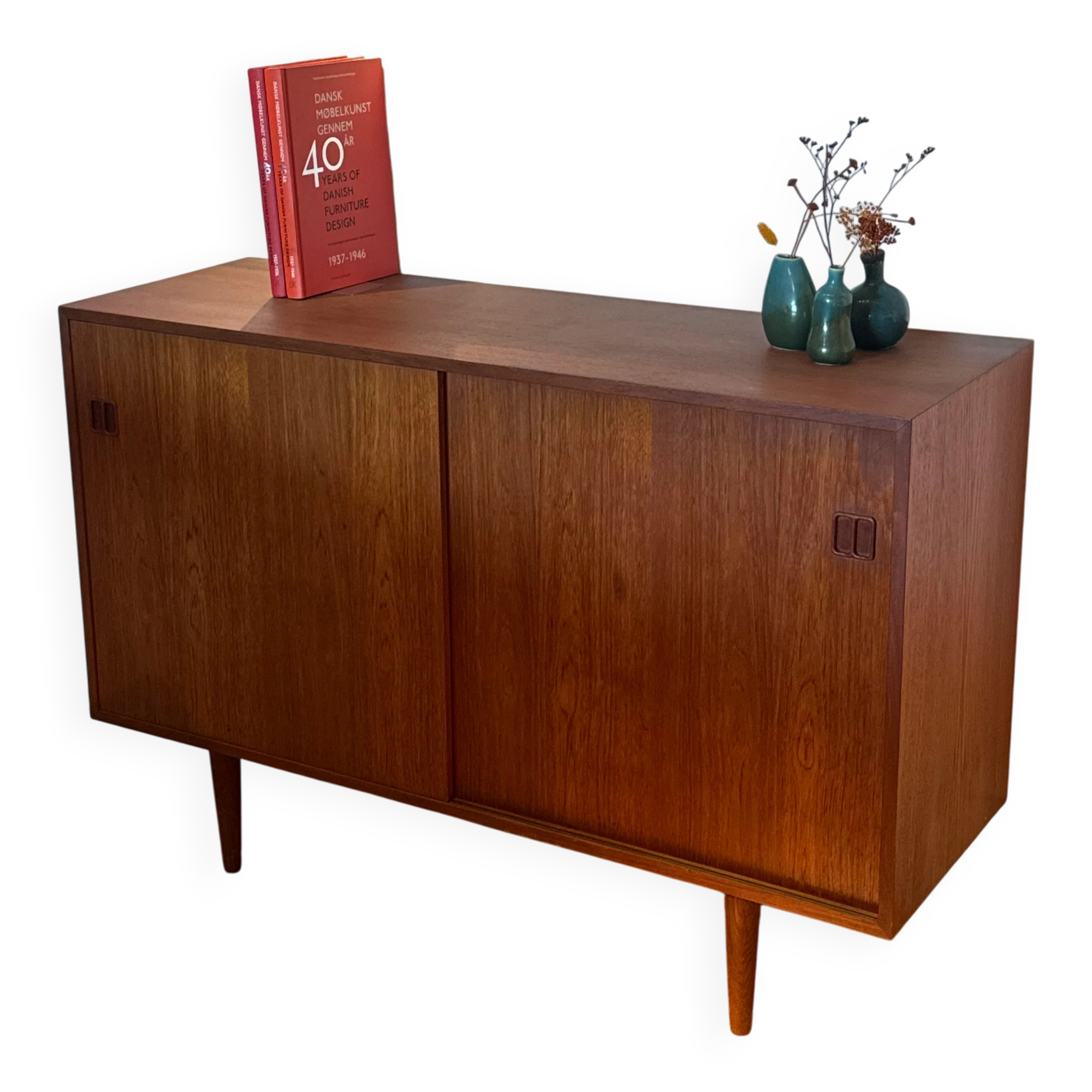 Small vintage Scandinavian teak sideboard "Matilda"