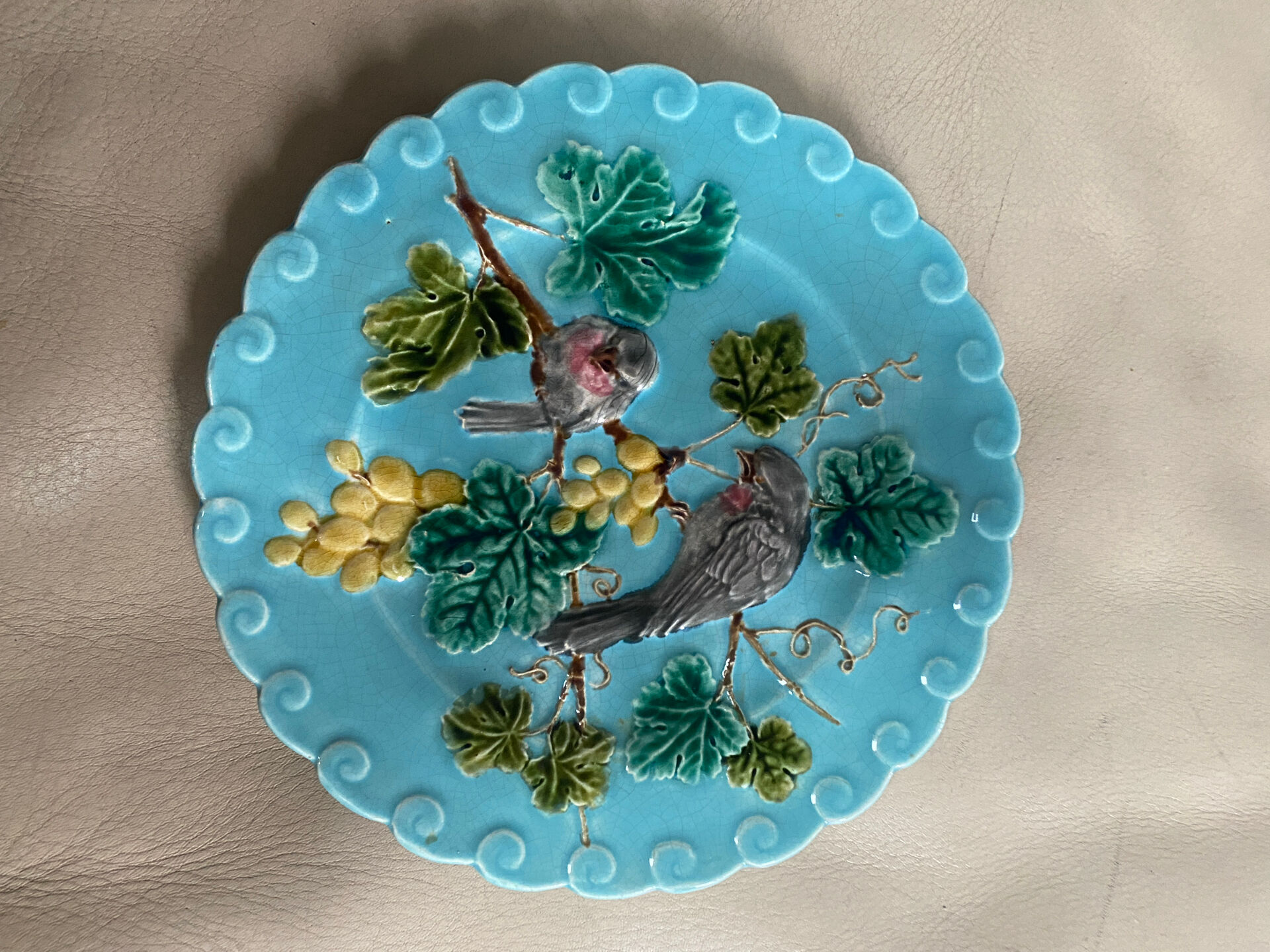 Majolica plate Sarreguemines