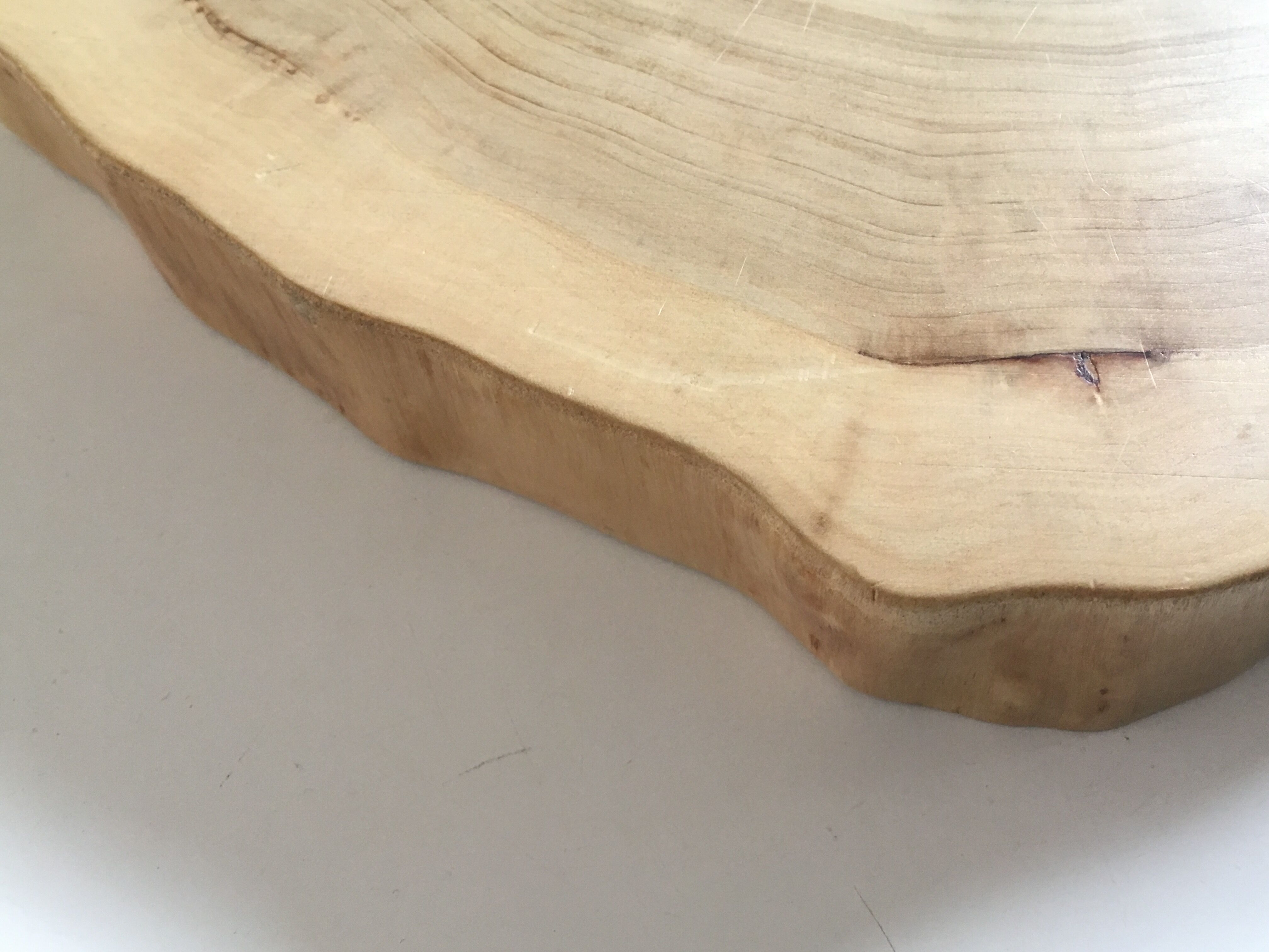 Free-form end wooden tray of Sweden