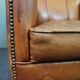 Set of 2 cowhide leather armchairs