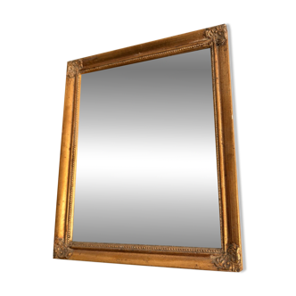 Antique Rectangular Carved Wooden Wall Mirror Louis XV XVI