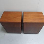 Mid century set of 2 mahogany filing cabinets