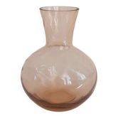 Pink glass carafe