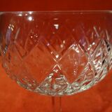Set of 12 engraved crystal walking glasses