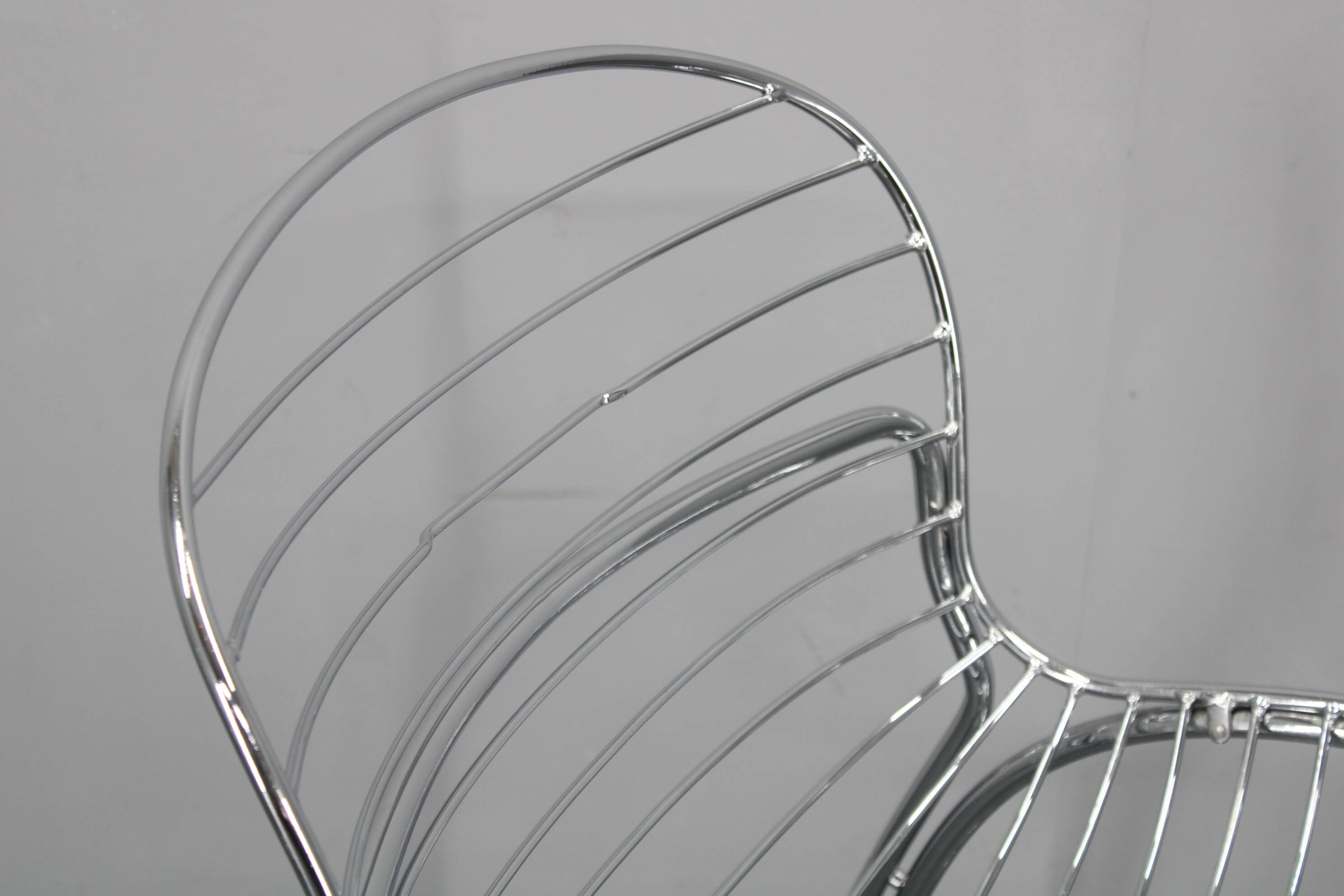 1970s Pair of Gastone Rinaldi Chromed Steel Chairs for Rima, Italy