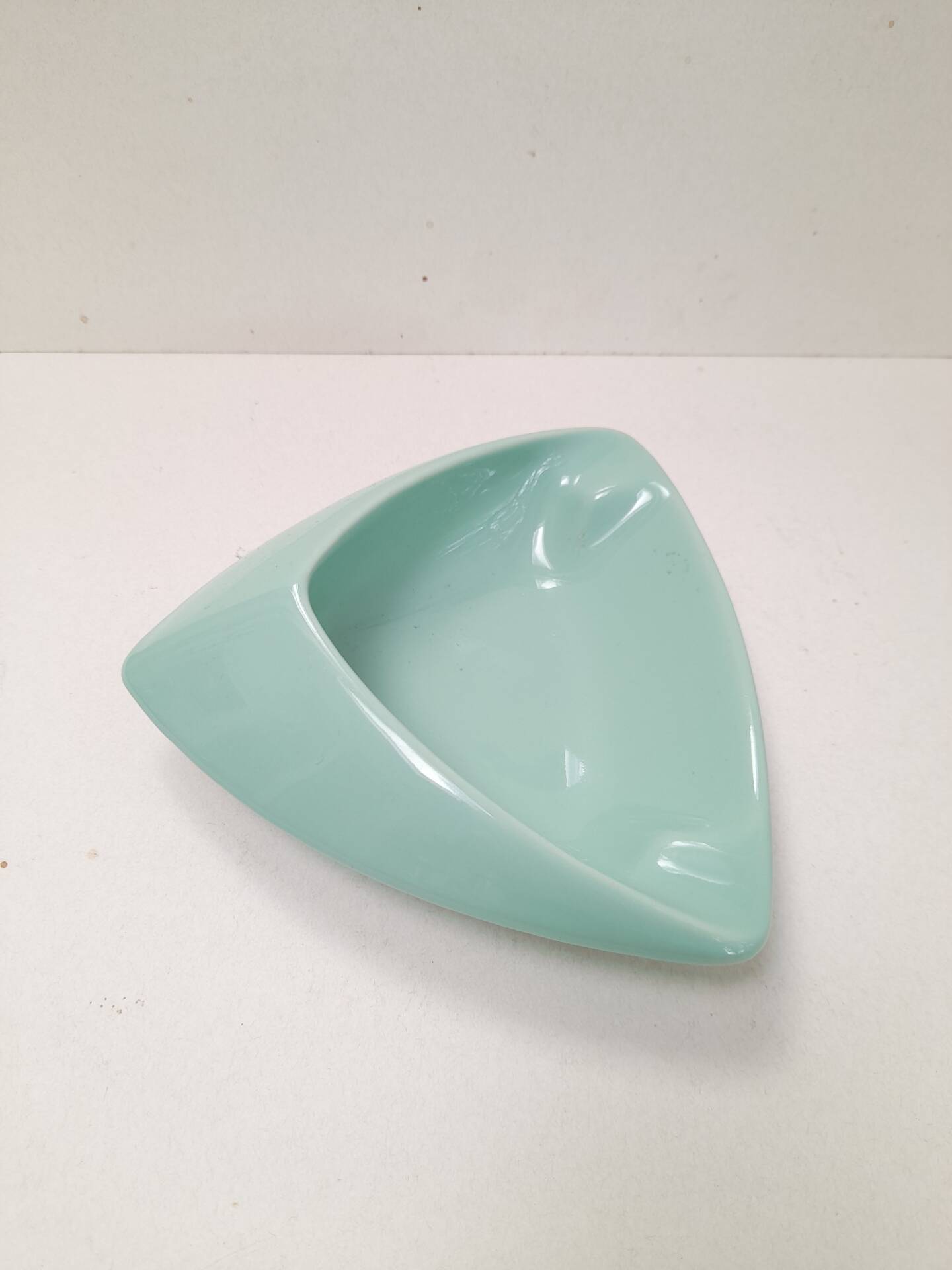 Beautiful turquoise ashtray from the 1950s.