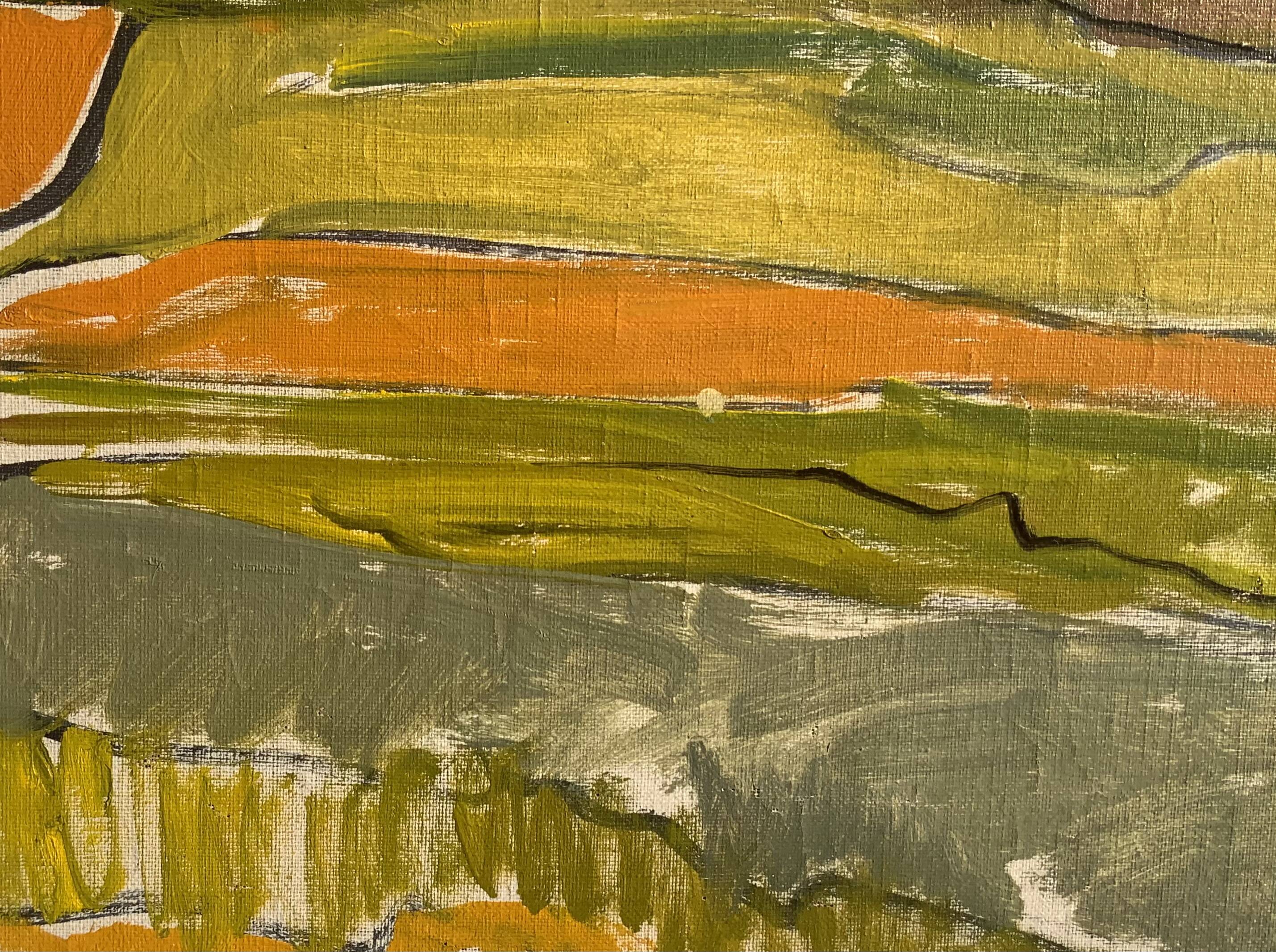 Vintage Oil on Canvas Landscaoe by Svan Grandin 1960s