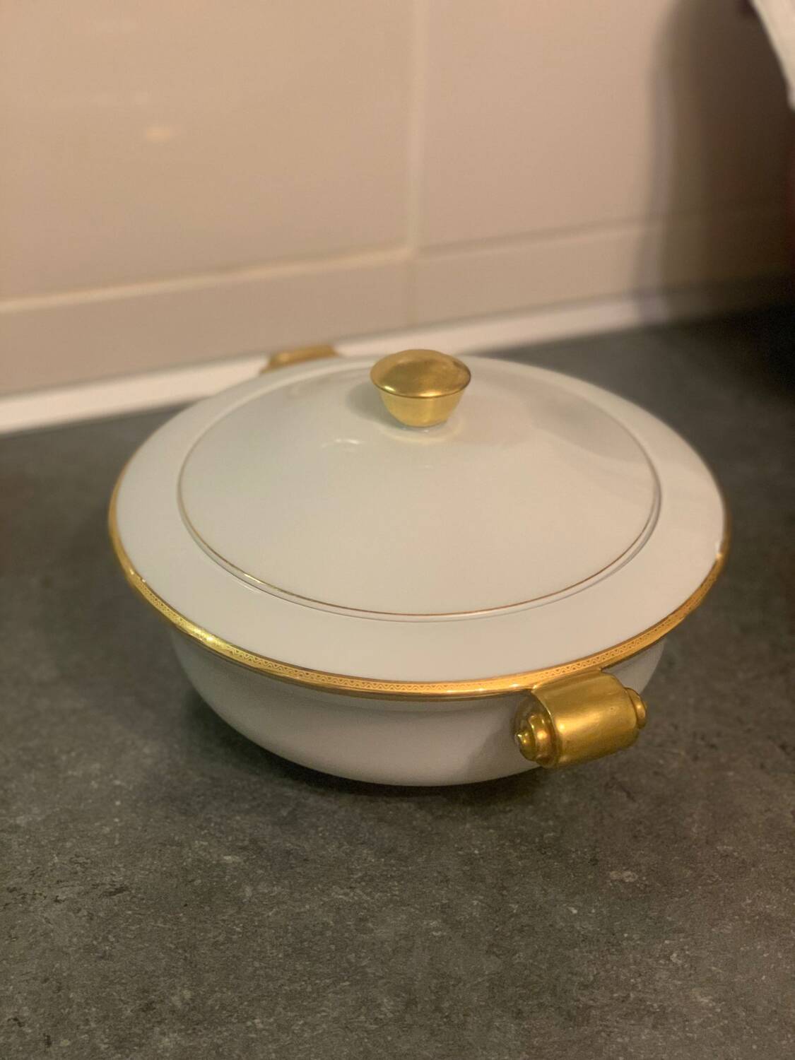 Authentic vintage Limoges porcelain RAYNAUD soup tureen