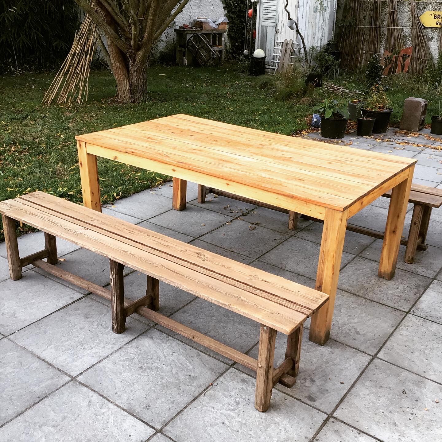 Pair of farm benches
