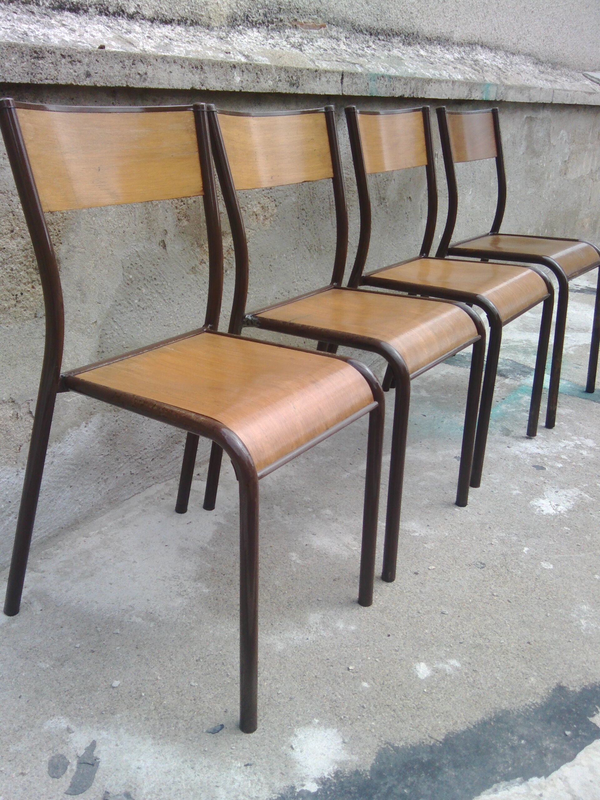 4 Mullca vintage school chairs