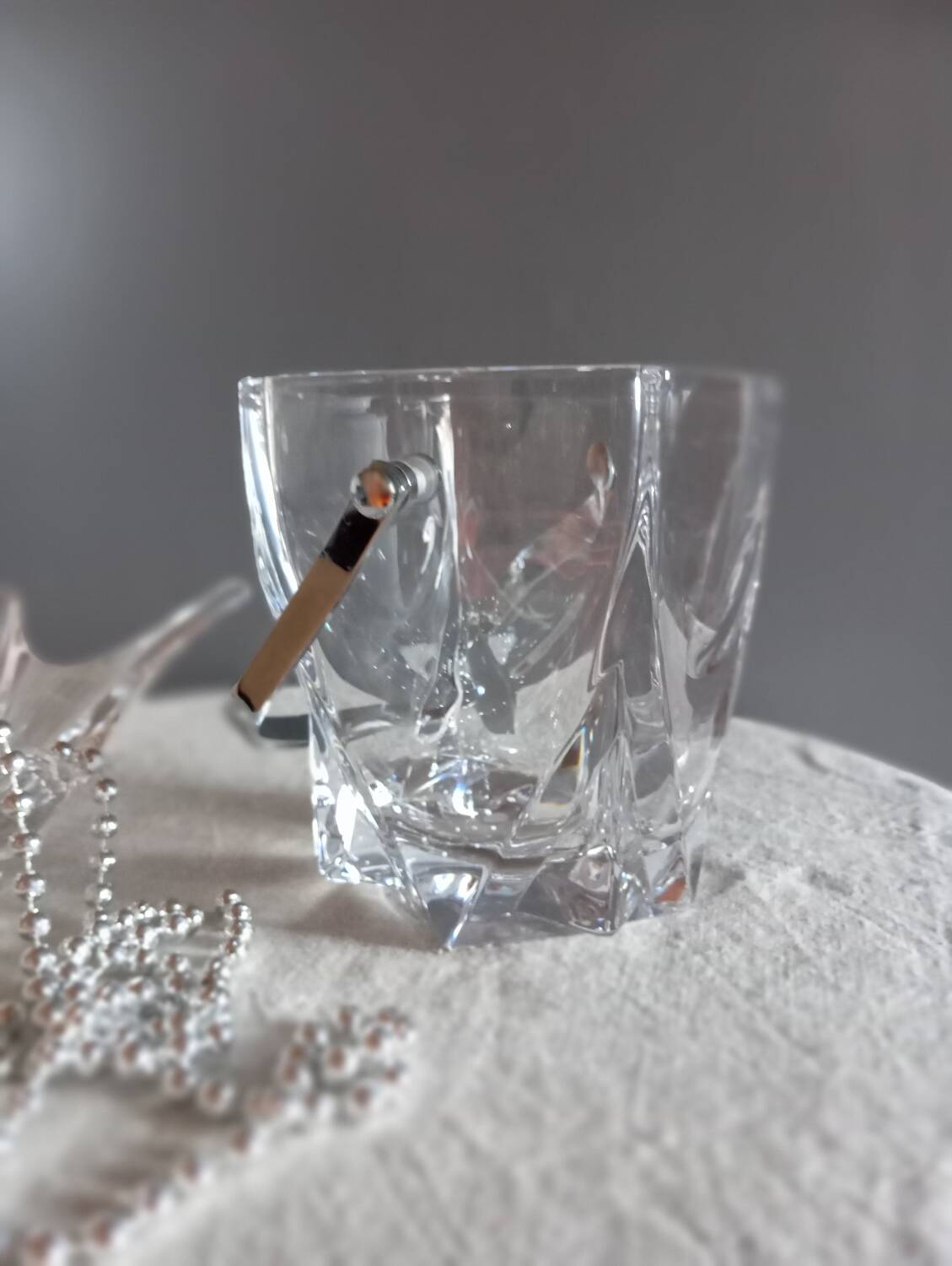 Crystal ice bucket from Sèvres, France