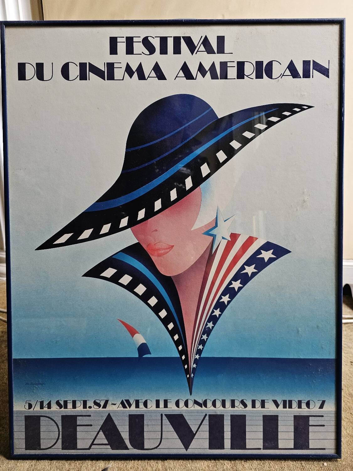 Affiche du festival du cinéma américain de Deauville 1987