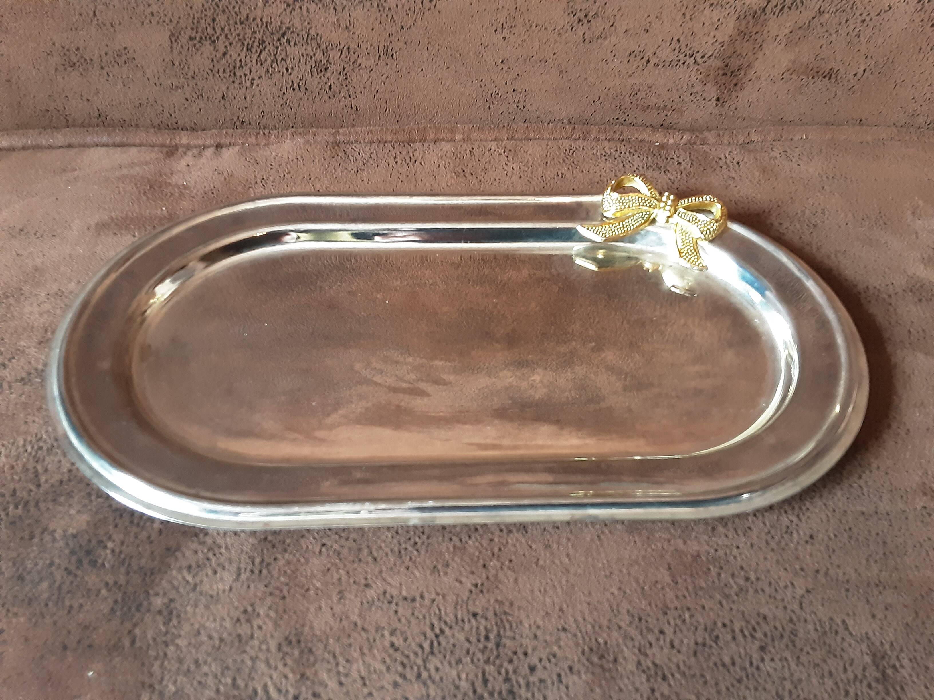 Vintage metal butter dish