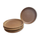 6 flat plates in stoneware