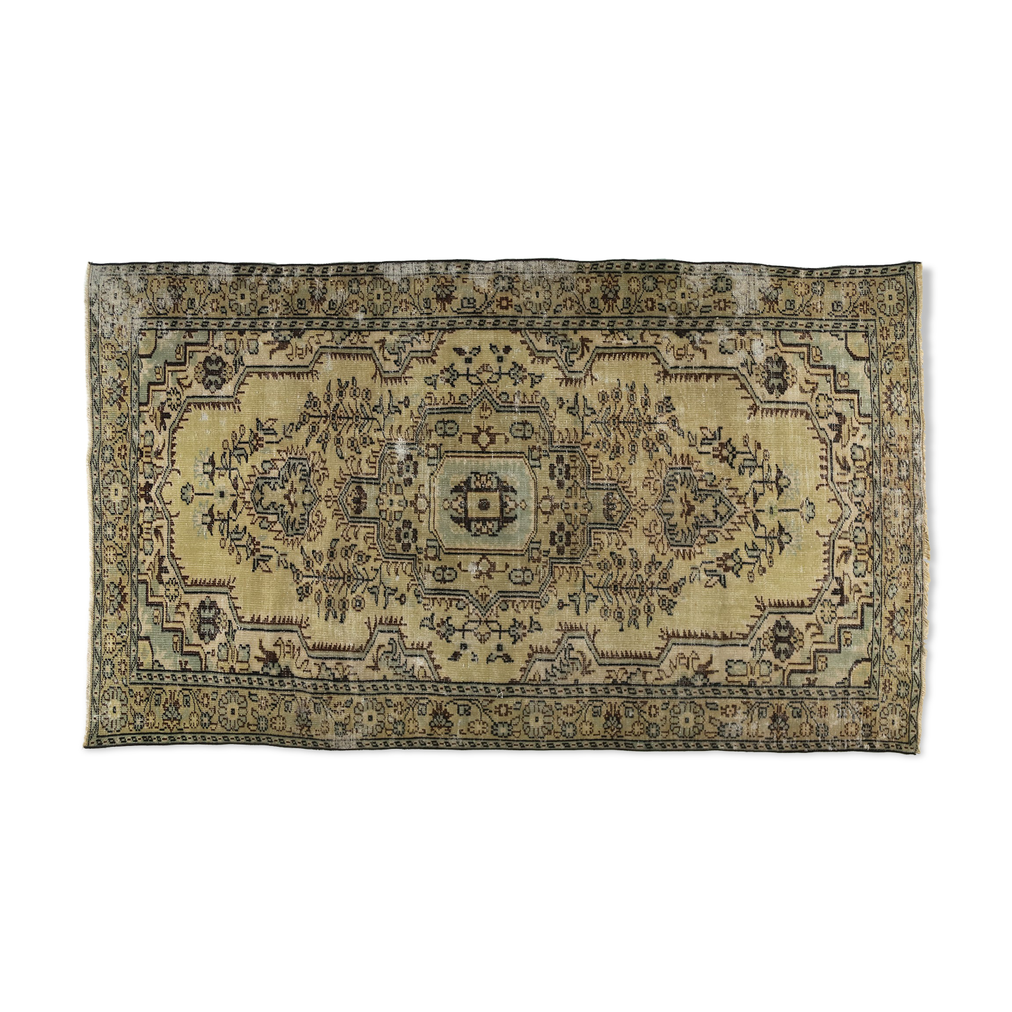 Anatolian handmade vintage rug 285 cm x 163 cm