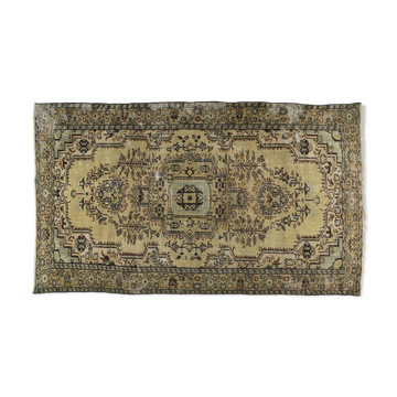 Anatolian handmade vintage rug 285 cm x 163 cm