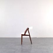 Teak & Boucle Chairs Model 31 by Kai Kristiansen for Schou Andersen, 1960s,