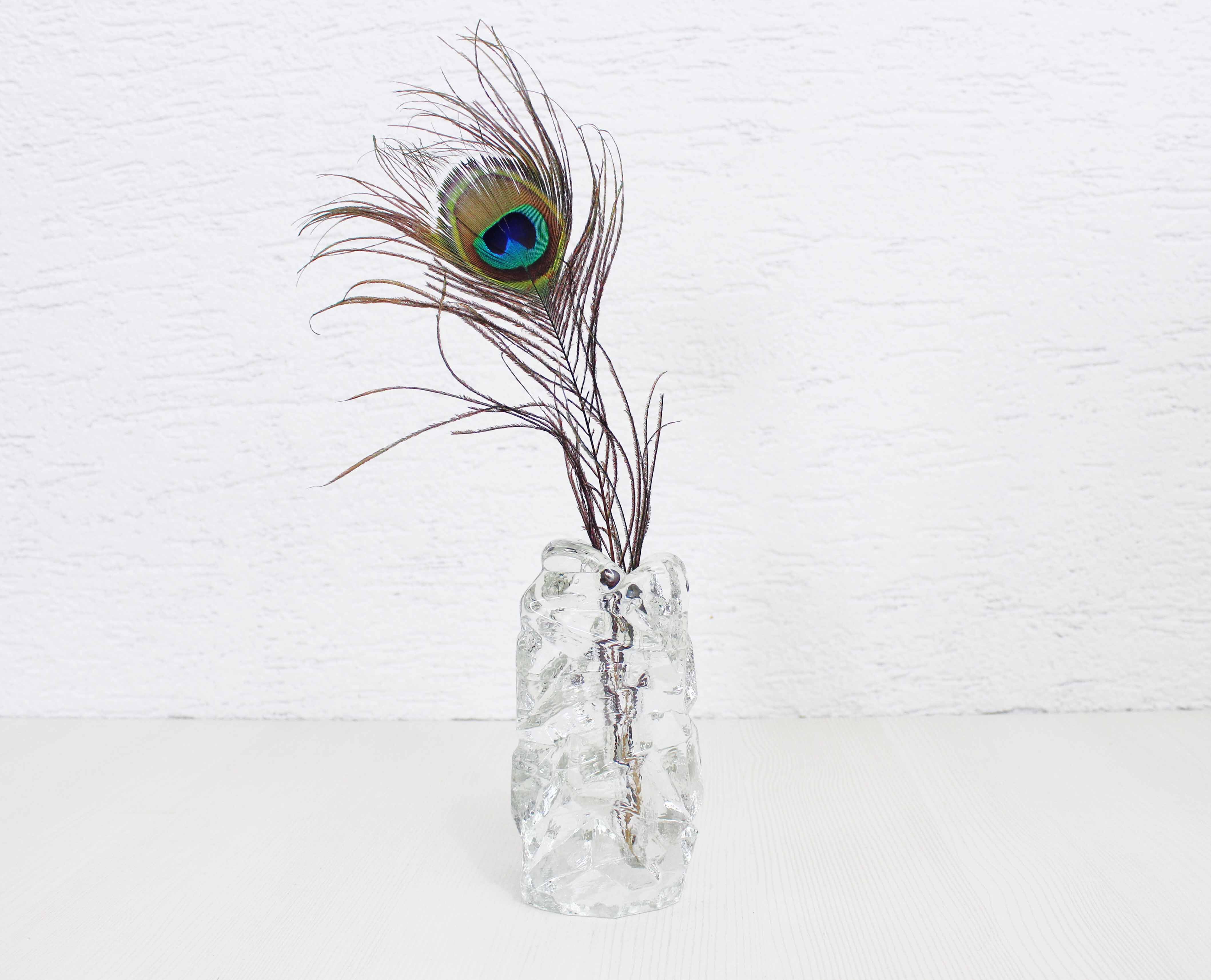 Soliflore "ice" glass 70s