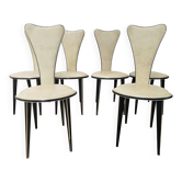 Ensemble de six chaises de salle à manger mid-century modern par Umberto Mascagni