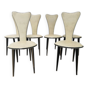 Set of Six Mid-Century Modern Dining Chairs by Umberto Mascagni
