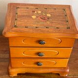 Wooden jewelry box decoration flowers