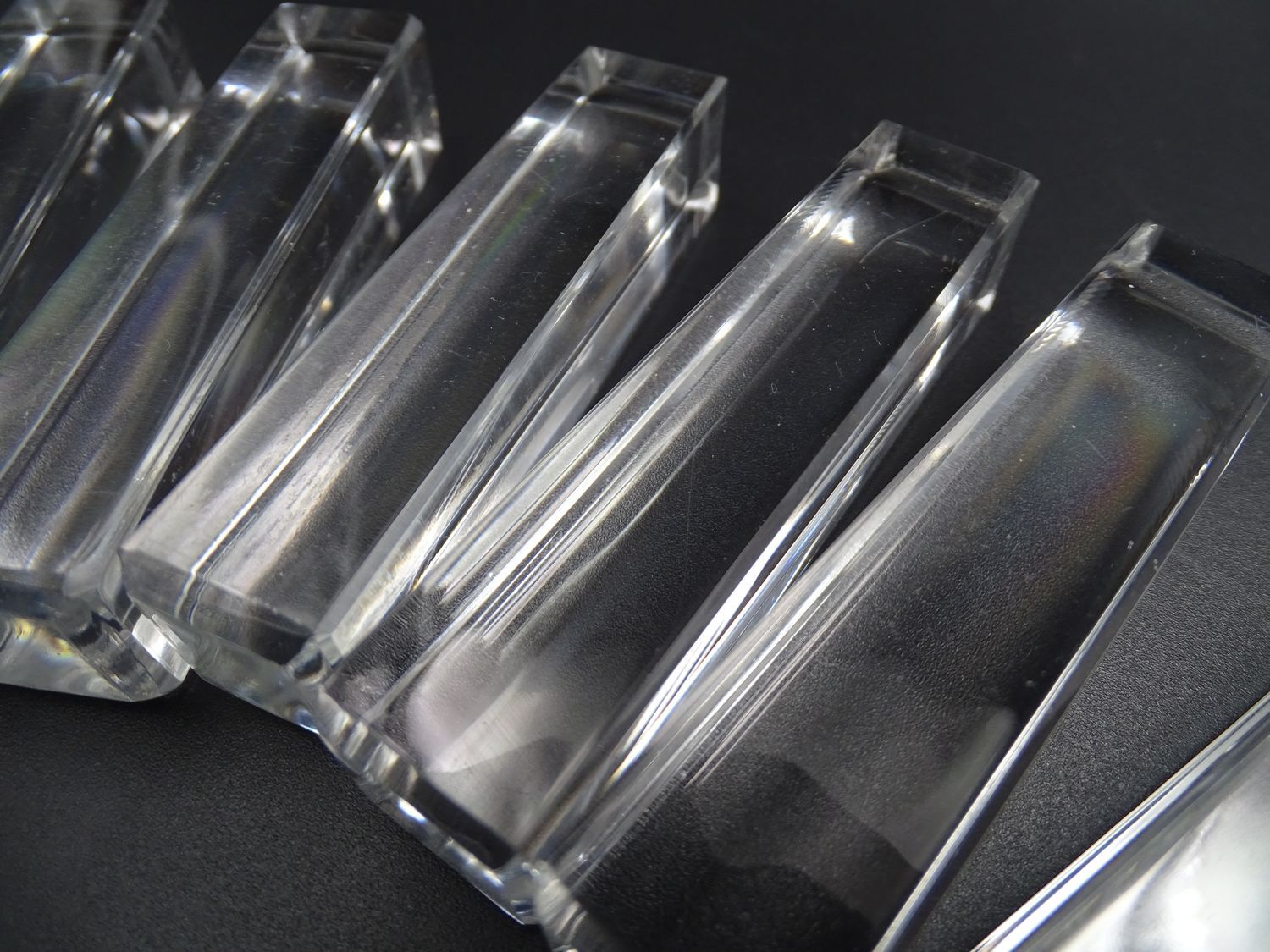 Lot de 10 repose-couteaux en cristal de Saint-Louis - Etat correct