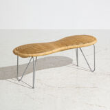 Vintage ikea rattan bench