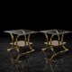 Vintage Mid-Century Italian Modern Glass Coffee Tables, 1960s, Set of 2