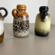 Ensemble de trois vases en poterie de lave grasse des années 1970 « 413-20 » fabriqués par Scheurich, Allemagne