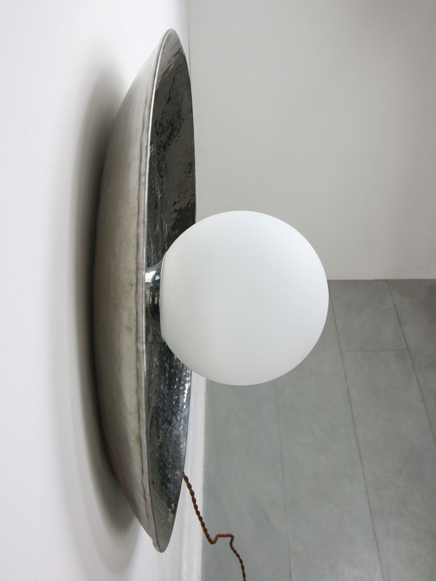 Vintage chrome eye wall lamp, 70s