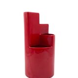 Franco Bettonica, vase en céramique rouge mod. fb1, Gabbianelli Italie ca. 1970