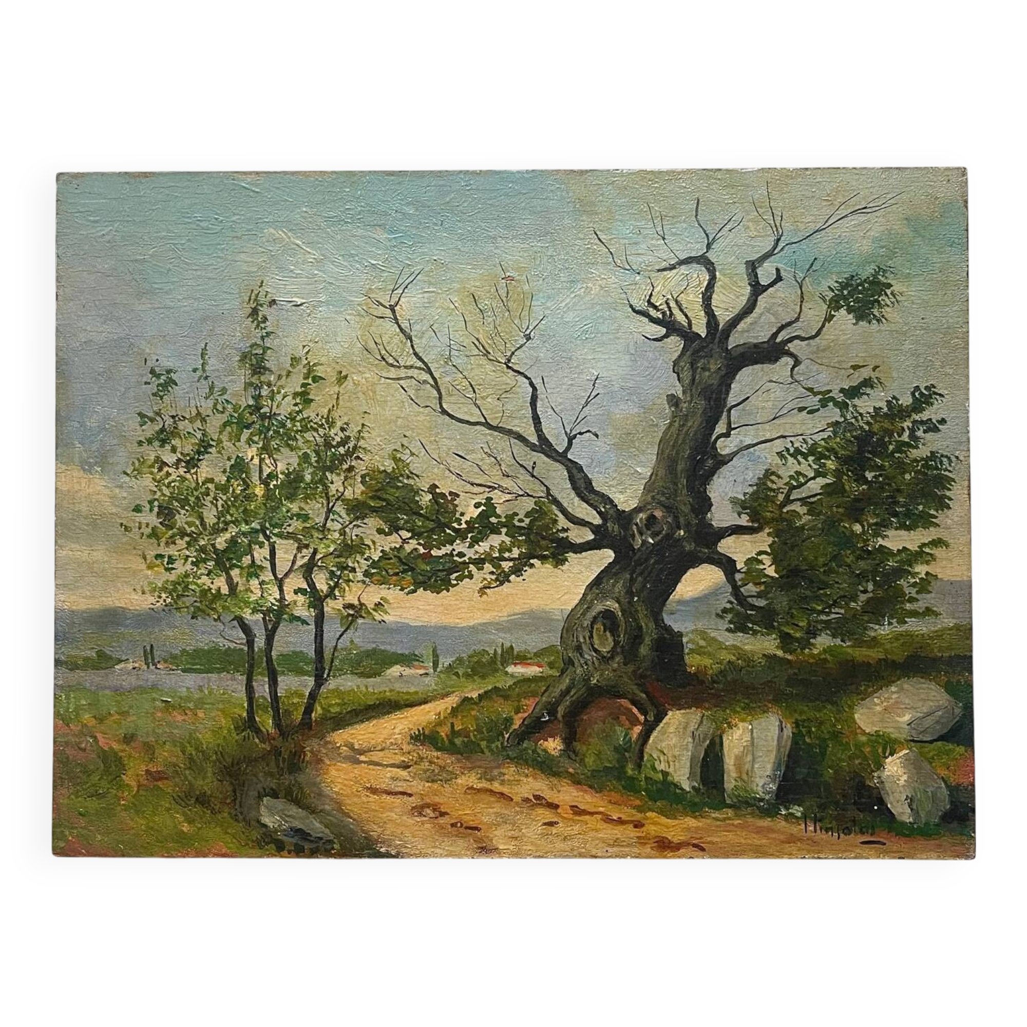 Small painting on wood.