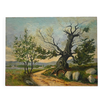 Small painting on wood.