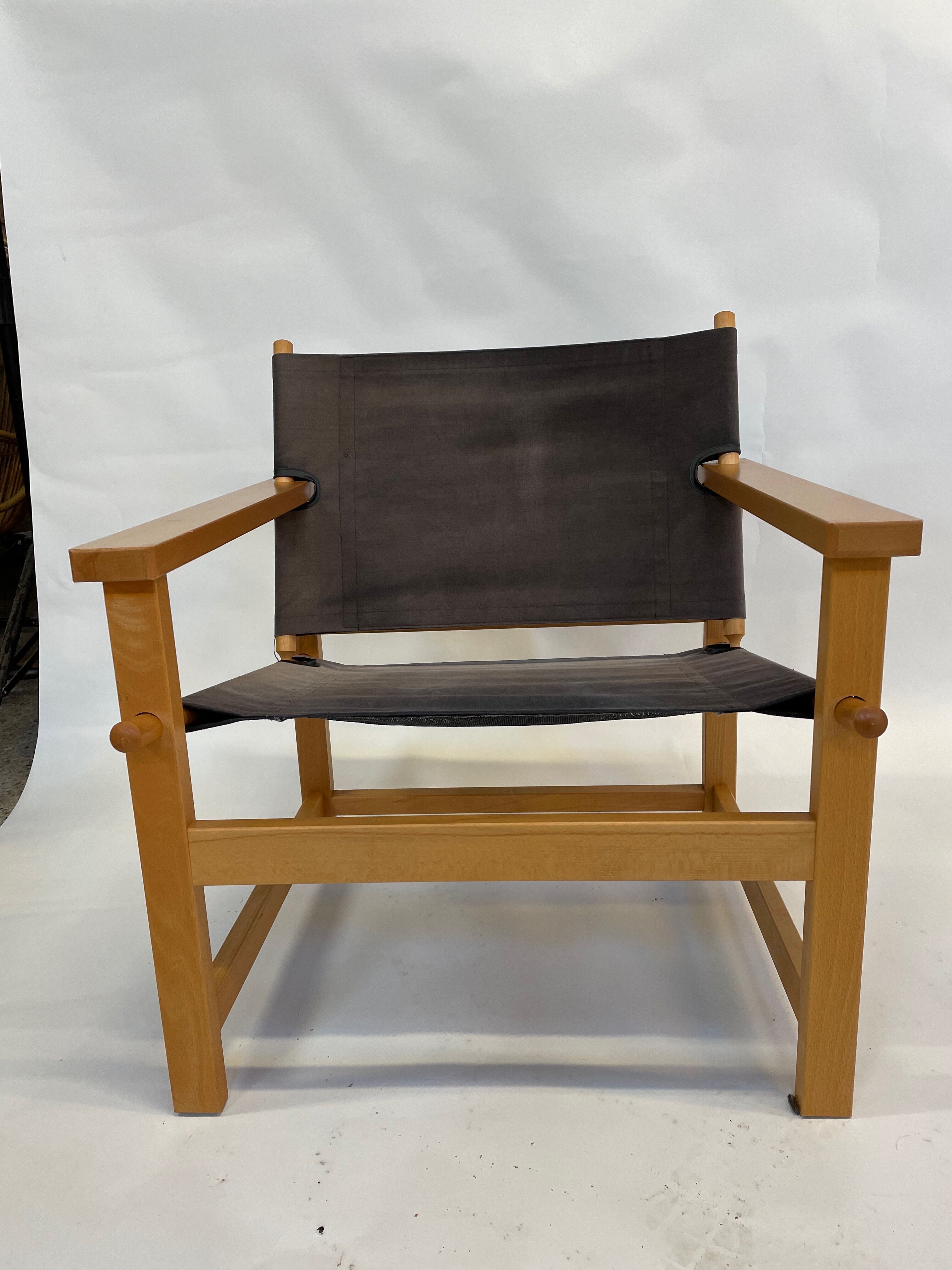 Vintage Safari Chair 1980s Hyllinge Møbler Denmark