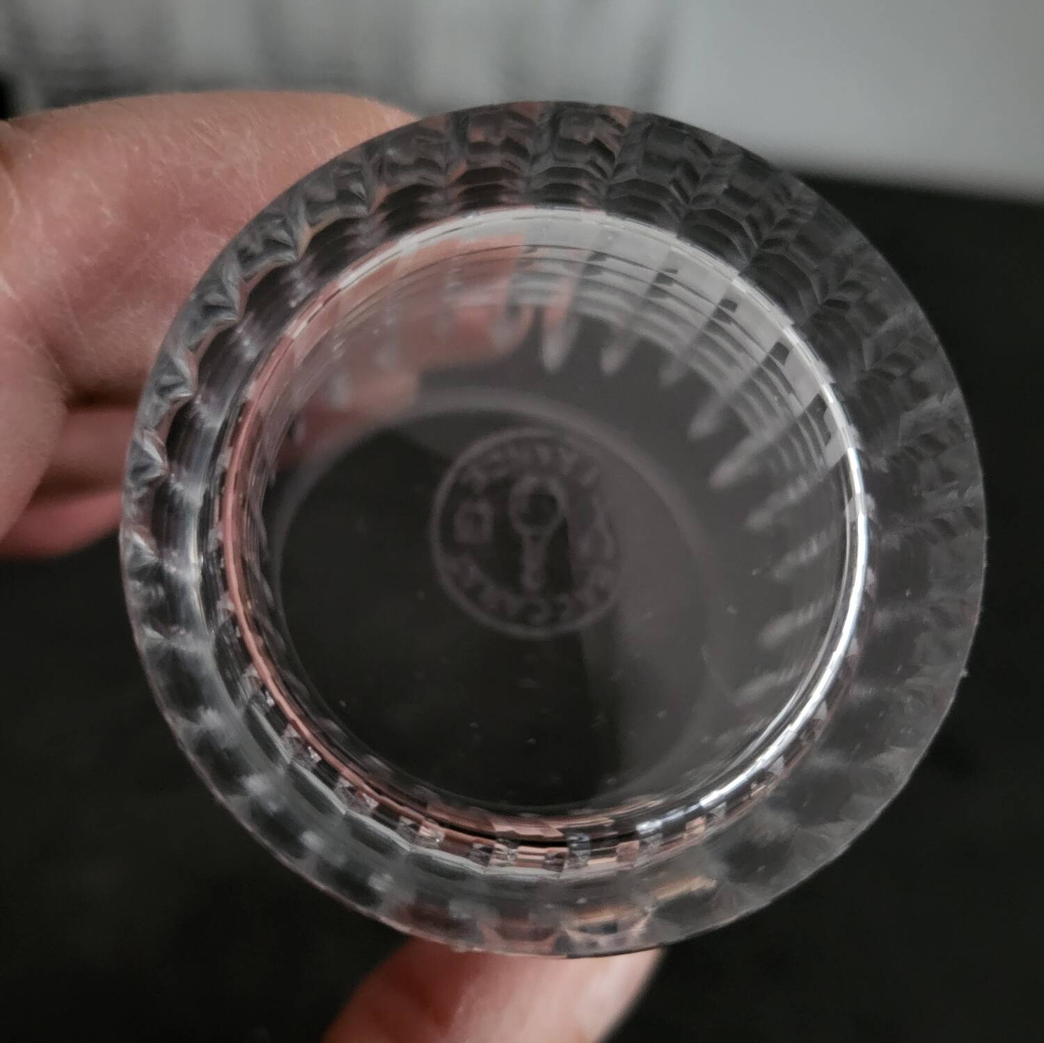 4 vintage crystal tumblers from Baccarat, model Nancy.