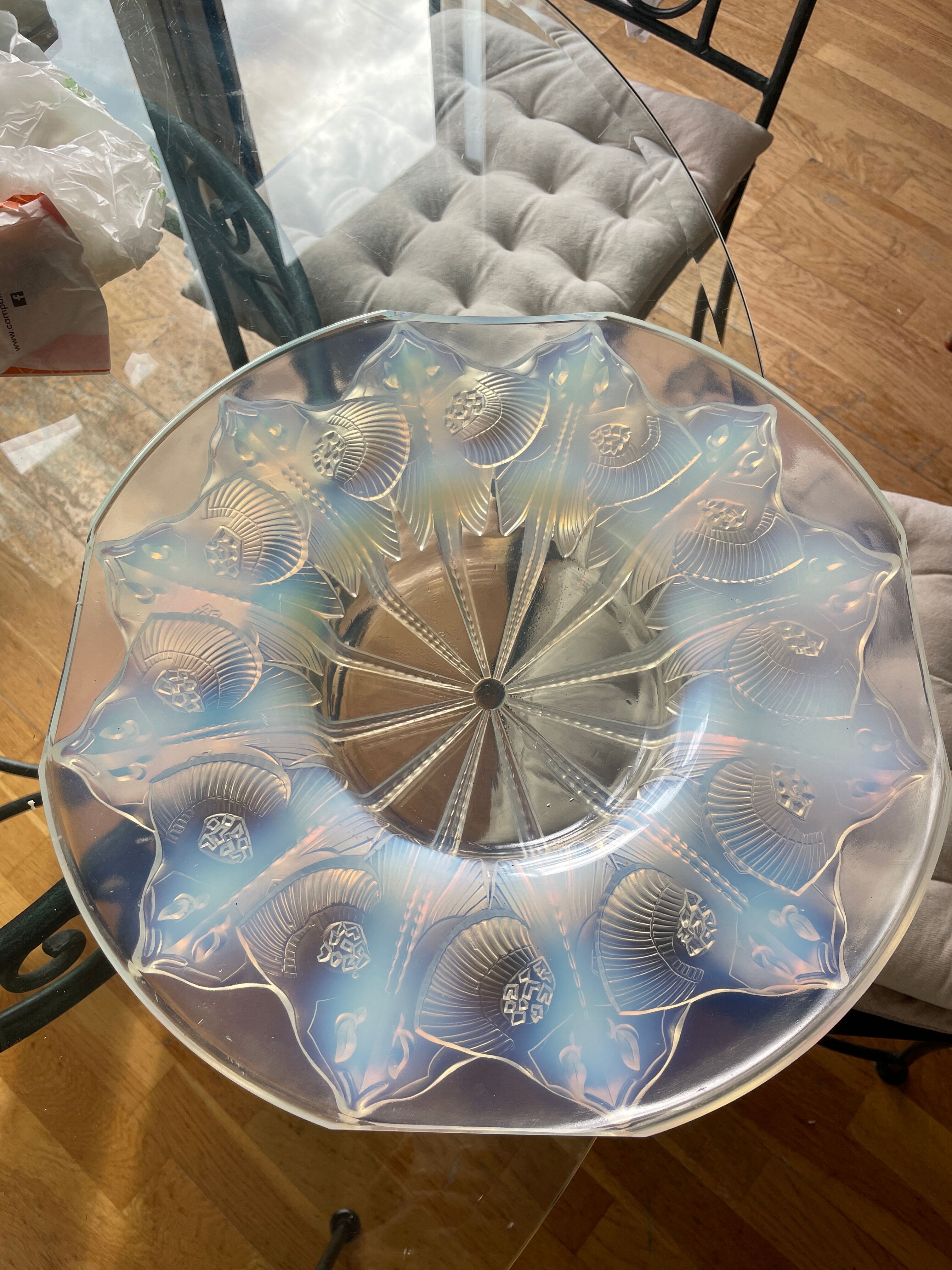 Iridescent cut Sabino art deco