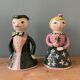 Pair of earthenware sconces signed Borderie - Szekely