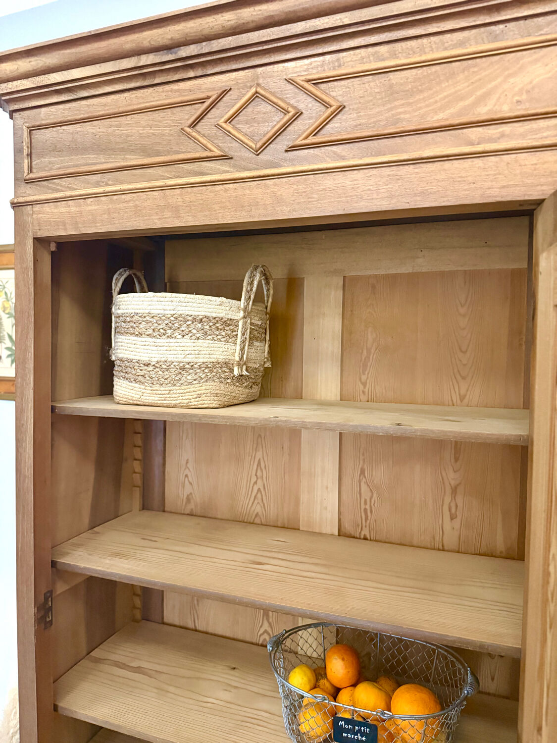 Walnut Bonnetière wardrobe