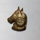 Bronze horse head pocket emptier, country decorative object