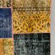 Distressed vintage turkish patchwork rug 178x133 cm wool medium