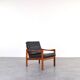 Fauteuil lounge vintage en teck par Illum Wikkelsø pour Niels Eilersen, 1960.