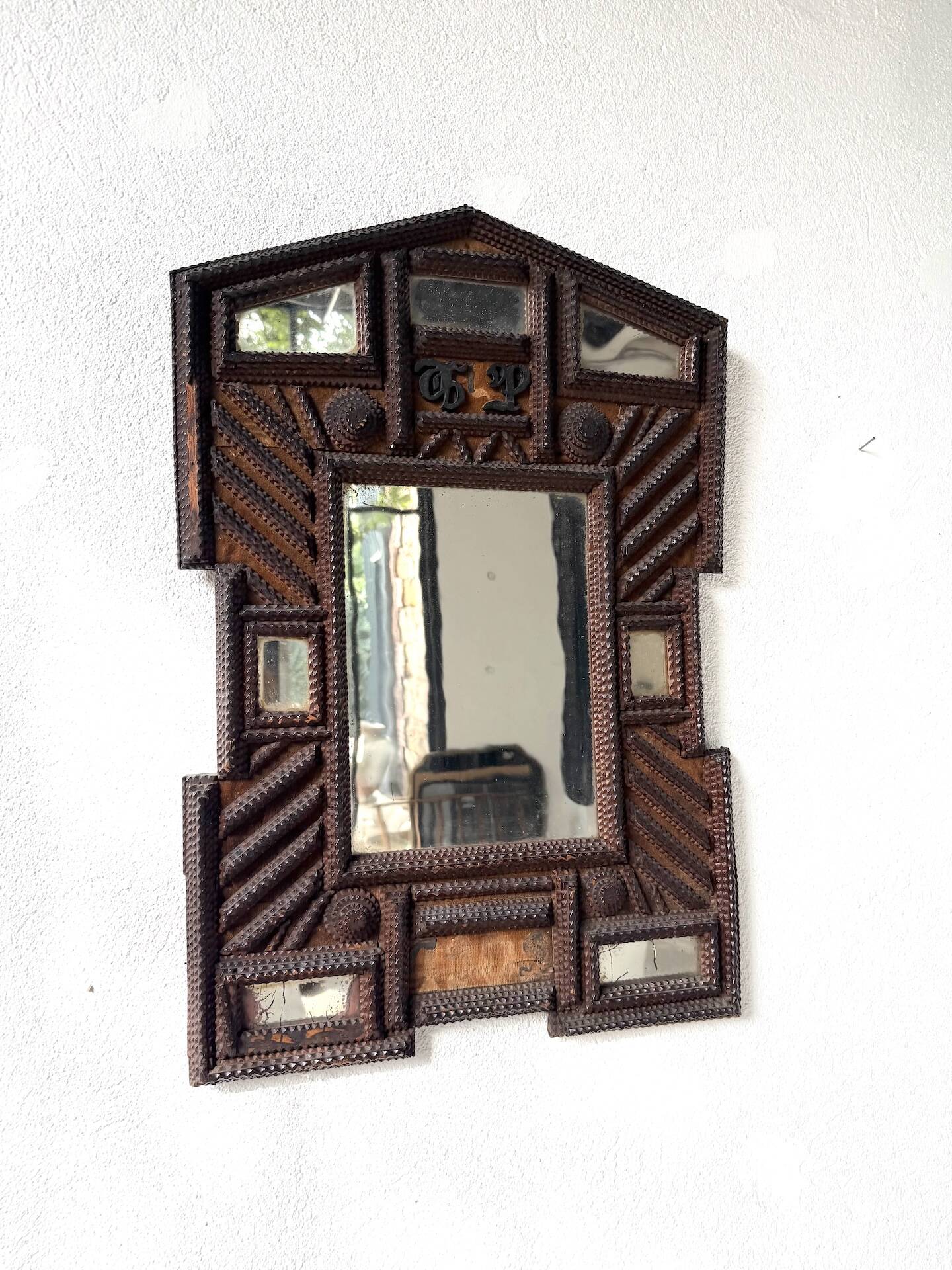Tramp Art Mirror 1903