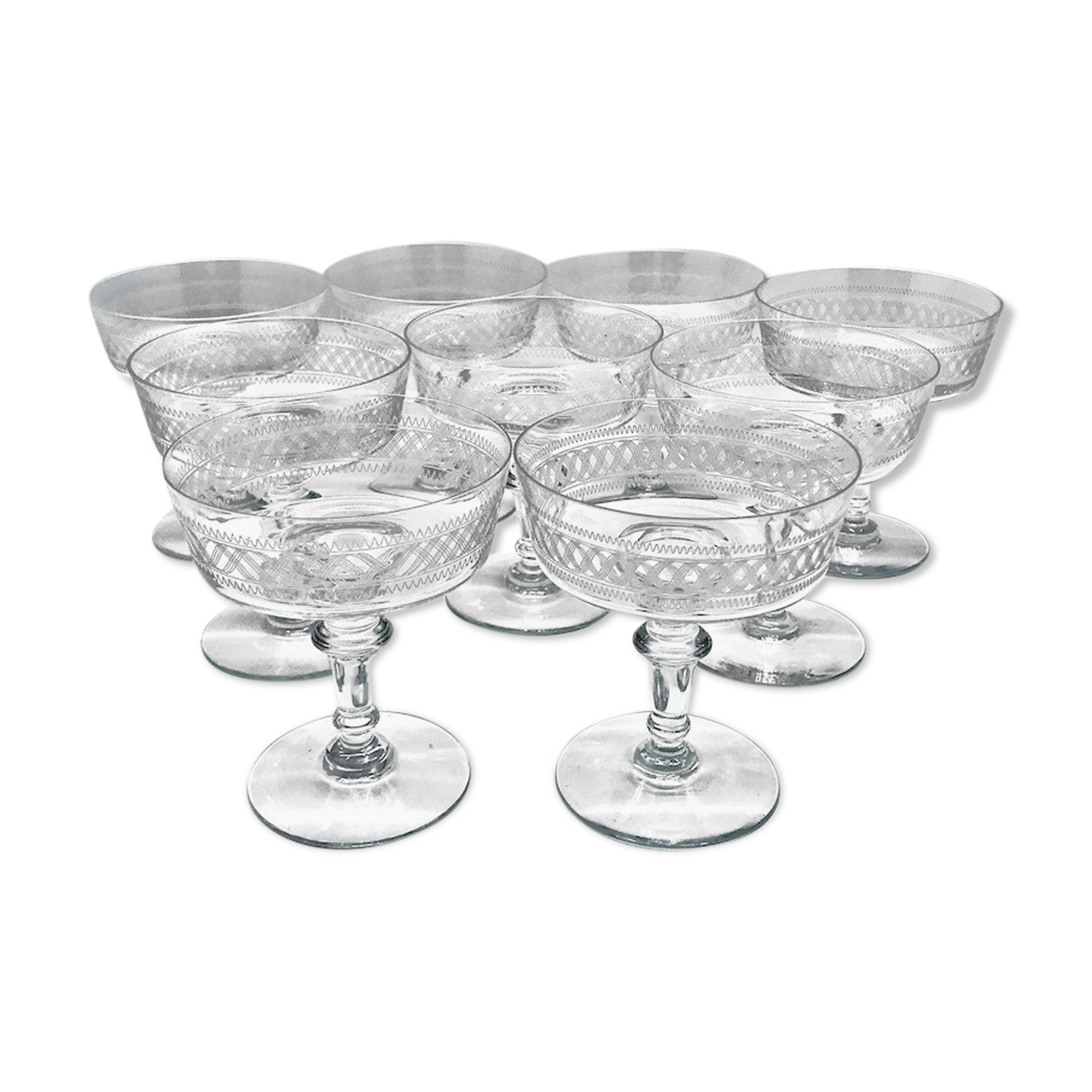 Clichy champagne glasses