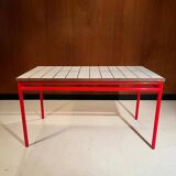 Custom dining table "steel and earthenware"