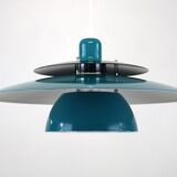 Blue-black lacquered ceiling lamp Denmark 1980