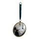 Vintage 1960 witch's eye mirror turquoise velvet sun - 24 x 54 cm